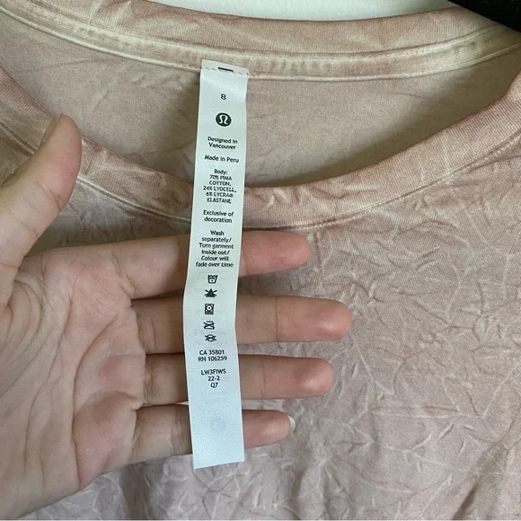Nwt 🆕 Lululemon Love Crew T-Shirt in Summit Wash Smoky Topaz • US 8 - Picture 8 of 13